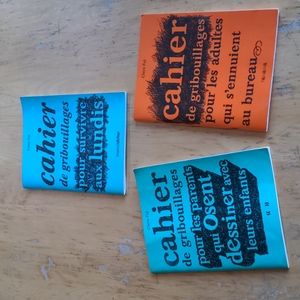 **In french**3 funny activity books for adults